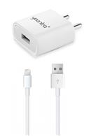 Yaantra 2a mobile charging adapter with lightning cable White